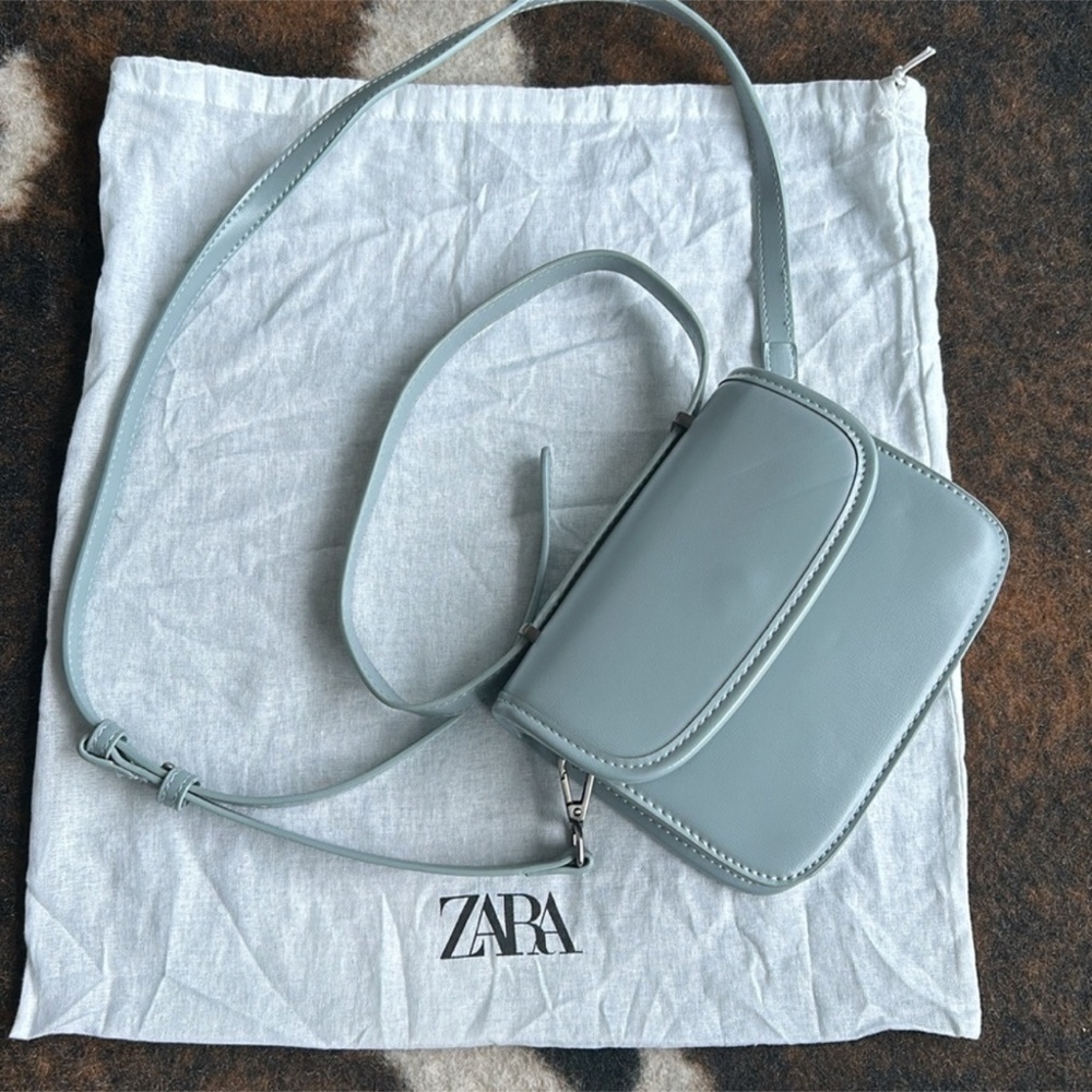 ZARA brand new stunning bag in light blue color - Picture 10 of 11